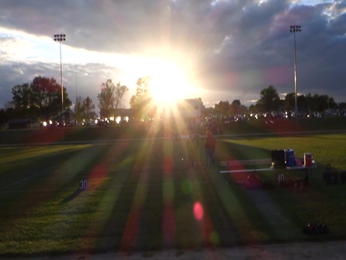 sunset game sports football video view bright iowa september footballfield highschoolfootball 2015 hlv 8man sonyrx100ii dunkertoniowa dunkertonraiders