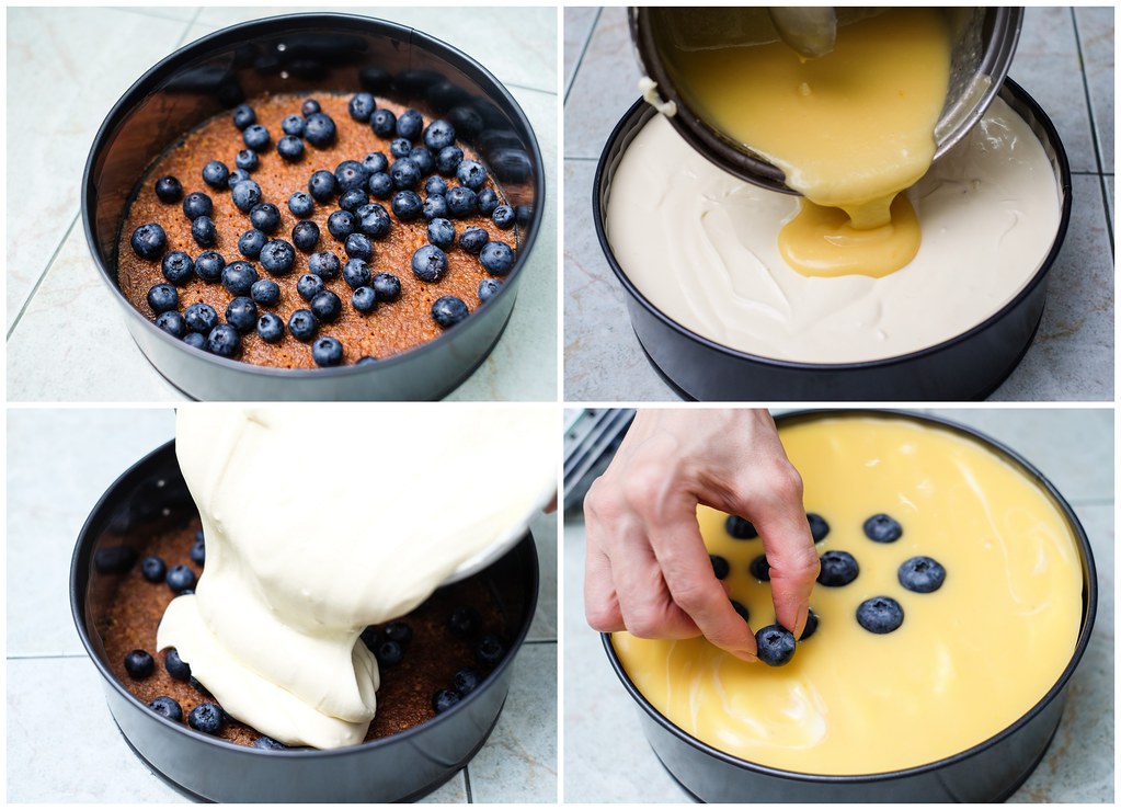 Using Philadelphia Cream Cheese to prepare Blueberry Lemeon Swirl Cheesecake