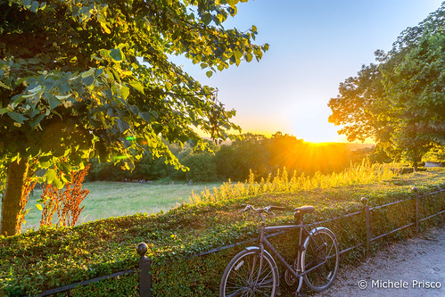 sunset nature richmond bicycle london uk