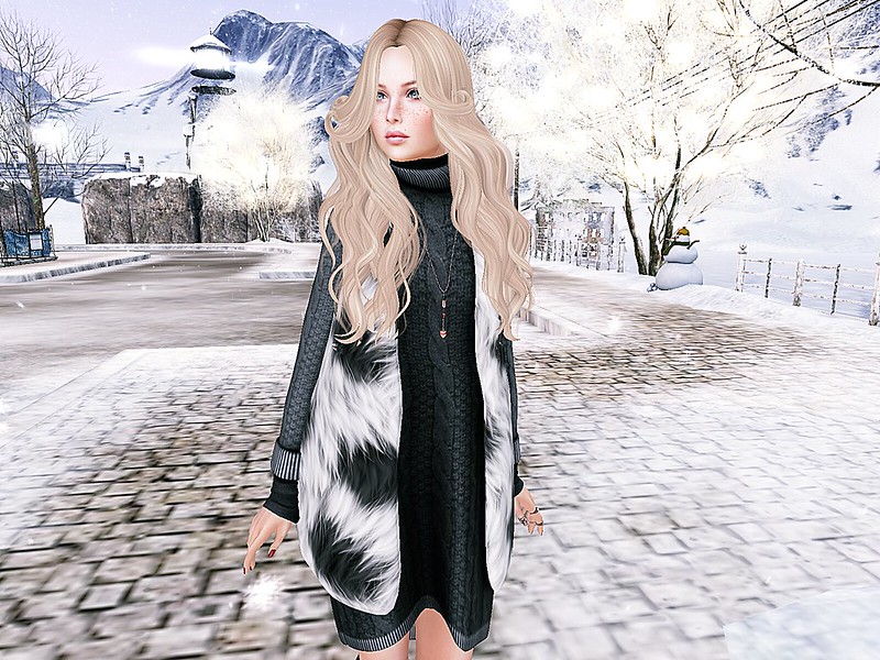 BLACKROSE - Fur vest/dress for Tre Chic