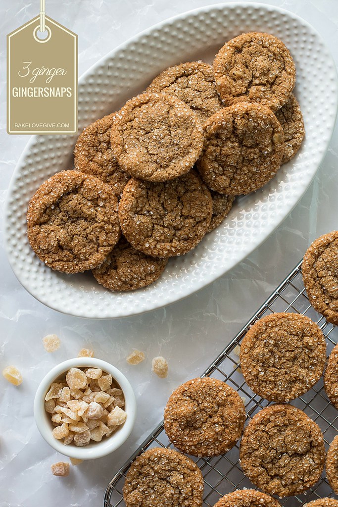 Ginger fans will fall in love with the spicy flavor of these crispy, chewy Three Ginger Gingersnaps.