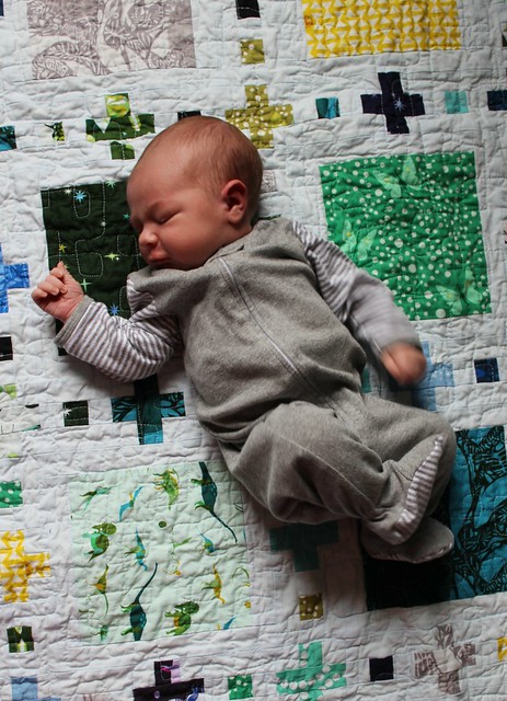 Tiny Baby on a Quilt