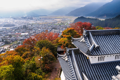 morning travel autumn castle japan view basin fukui m43 etizenoono