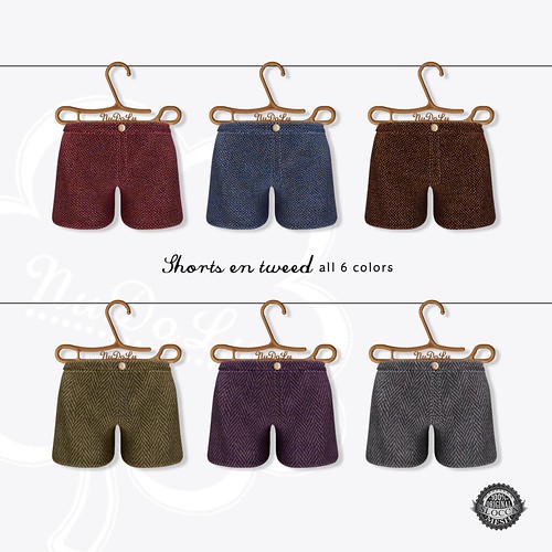 NuDoLu Shorts en tweed all colors AD