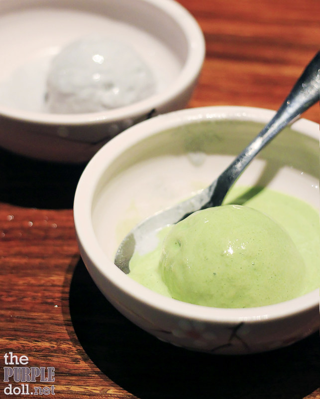 Green Tea and Black Sesame Ice Cream