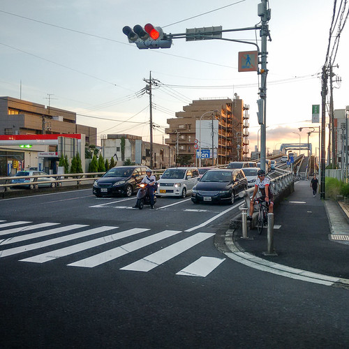 japan chiba city street road sunset motog