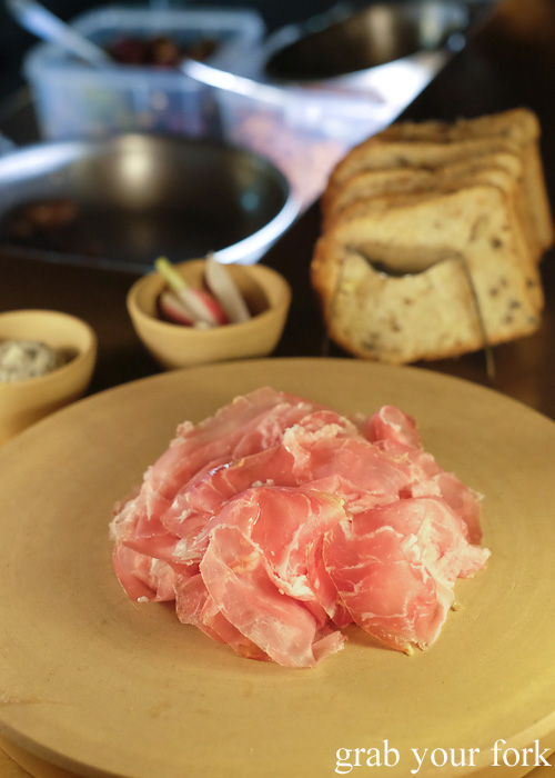 Byron Bay pig culatello at Bennelong Restaurant, Sydney food blog restaurant review