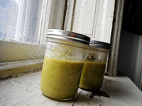creamed broccoli soup jars