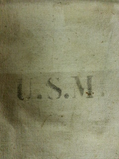 Early canvas U.S. Mint bag marking