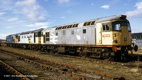 britishrail class26 26006 26041 d5301 withdrawn diesel milburnyard inverness highland scotland train railway locomotive railroad 26042