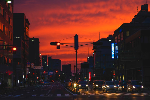 sunset red summer sky japan sony voigtlander shikoku takamatsu a7 vm 75mm