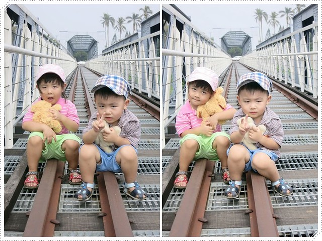 鐵橋上的兩姐弟