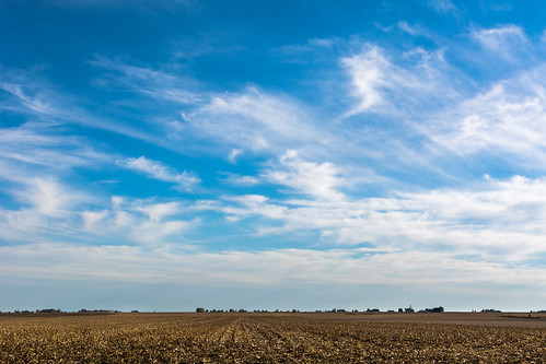 blue sky fall clouds evening illinois corn harvest prairie cirrus 35mmf18 d7100
