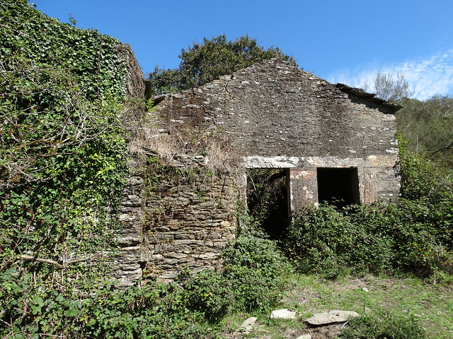 Aldea abandonada de Grobas en Forcarei