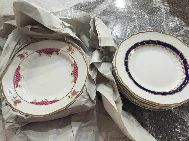 porcelain plates from a store in Buda