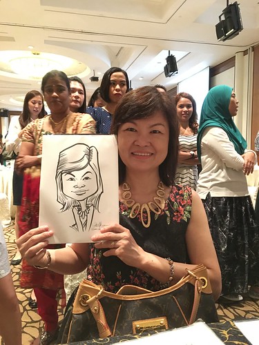 Caricature live sketching for Busy Bees Brunch Celebration 2015