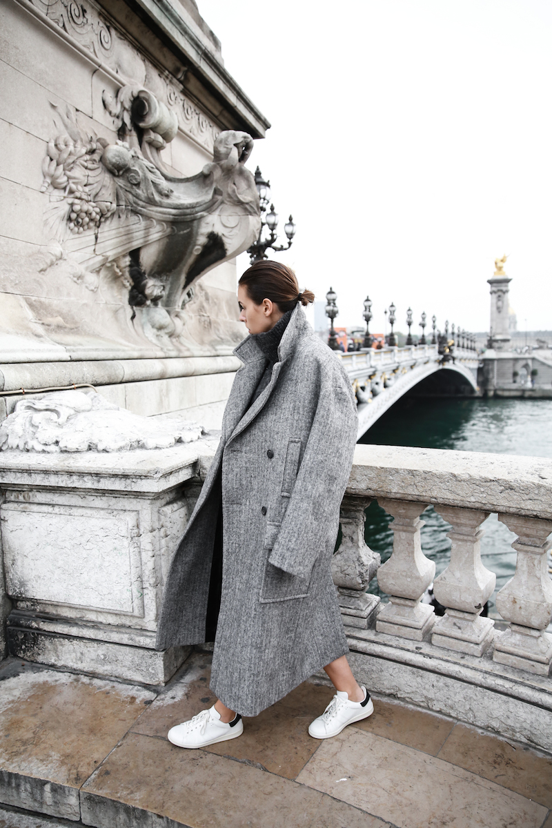 winter essentials, all grey, Paris, street style, comfort dressing, oversized, Isabel Marant Bart sneakers, MODERN LEGACY x MATCHESFASHION.COM, Raey