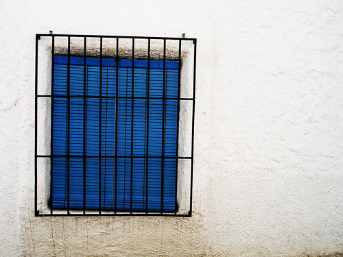 blue white house building wall geotagged spain bars sony andalucia minimal explore espana shutter grille w1 whitewash aguaamarga flickrfly timcaynes caynes geo:lat=369408 geo:lon=193335 ge:tilt=371962 ge:head=451063 ge:range=24837