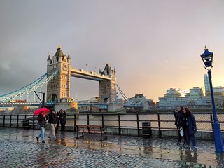 London bridge late afternoon rain