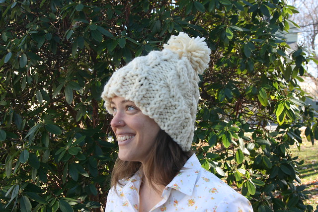 Chunky Cable Knit Hat