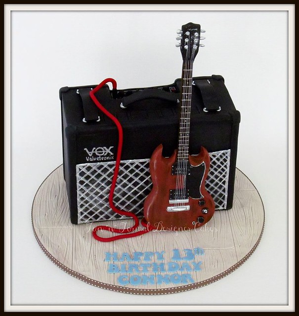 A Little Amp and Guitar Cake by Fun N Formal Designer Cakes