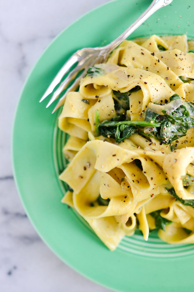 Acorn Squash and Blue Cheese Pasta with Spinach | Things I Made Today