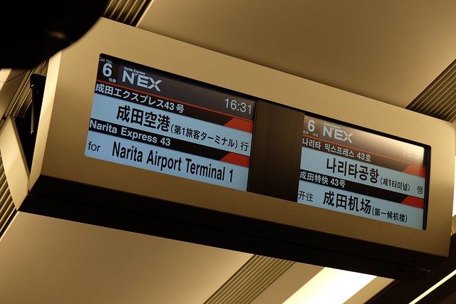 Nex train to Narita