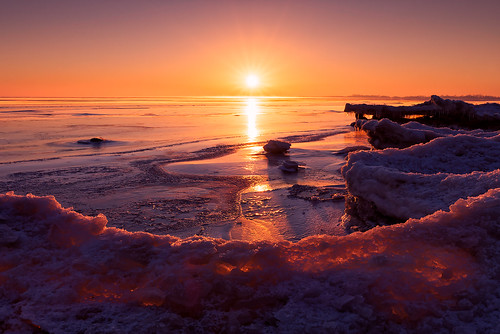 winter sunset canada ice sunrise glow manitoba lakewinnipeg