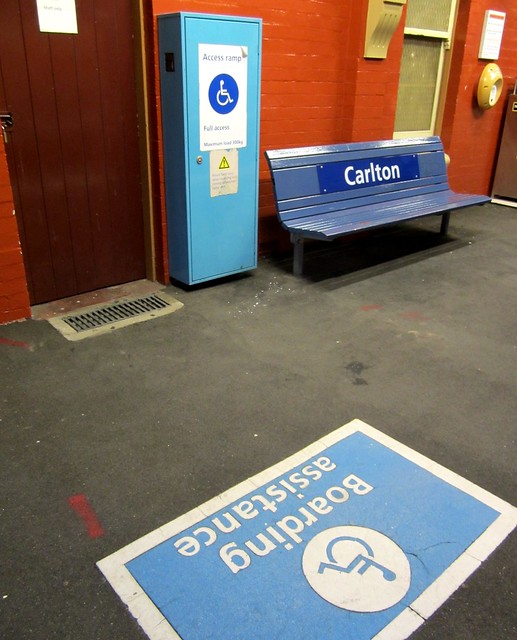 Boarding assistance point at Carlton station, Sydney
