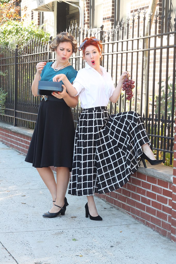 Easy Lucy & Ethel Halloween Costumes from your Closet