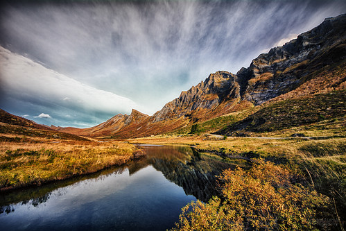 autumn sky mountains water field grass norway skyline clouds river lens landscape norge nikon day seasons outdoor no sigma wideangle calm valley serene mountainside locations sunnmøre møreogromsdal reflecions ørsta d7100 816mm romedalen