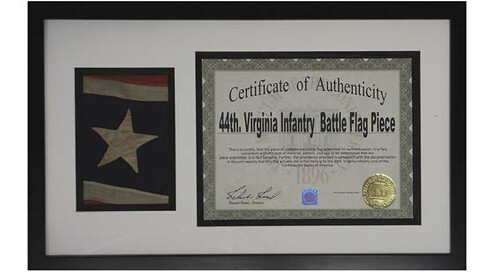 Lot 601 Original 44th Virginia Civil War Infantry Battle Flag Remnant