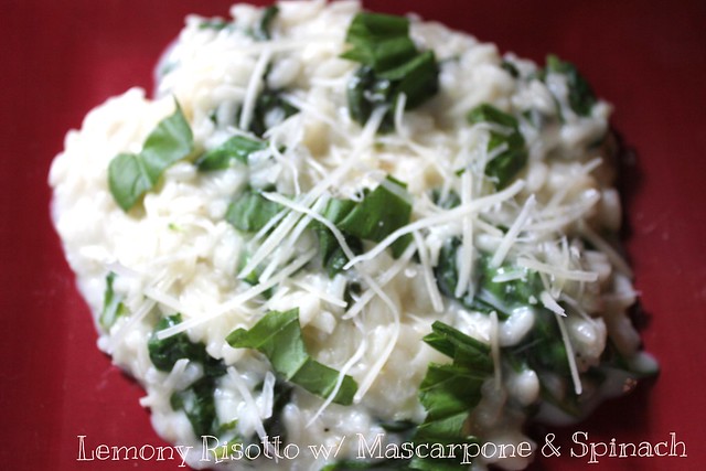 Lemony Risotto with Spinach and Marscarpone