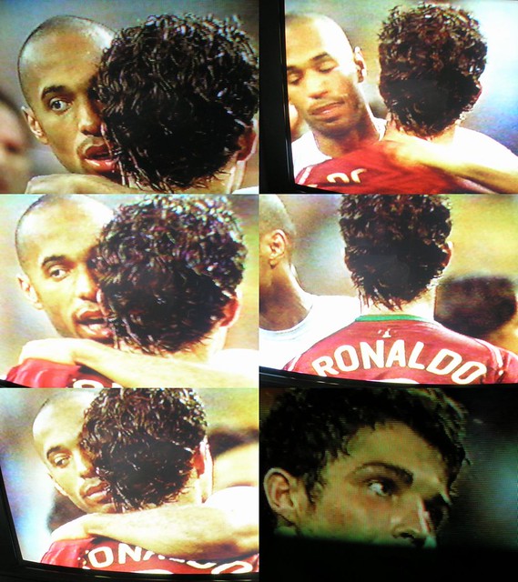 Henry et C Ronaldo post match