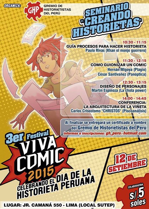 VIVA COMIC 2015 : Celebrando 'EL DIA DE LA HISTORIETA PERUANA'