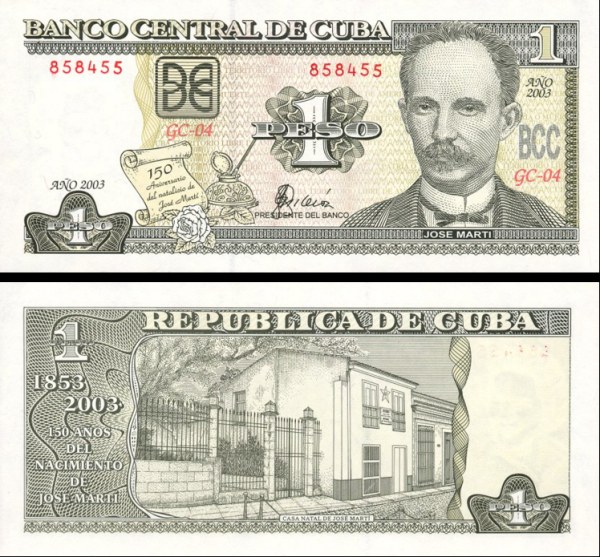 1 Peso Kuba 2003, Pick 125