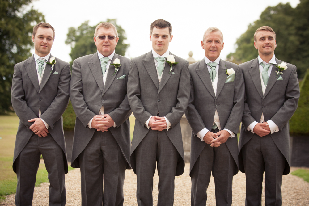 The men, wedding party