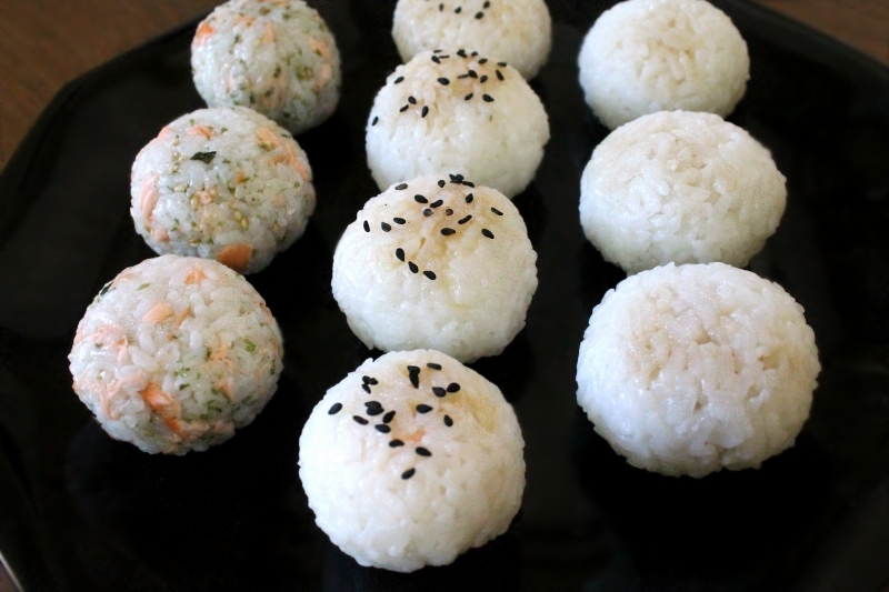 Japanese Stuffed Rice Balls, Step by Step