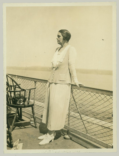 Woman on the observation deck