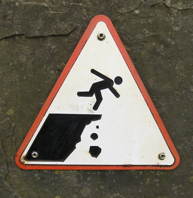 Warning of Unstable Ground on the Cliffs of Moher