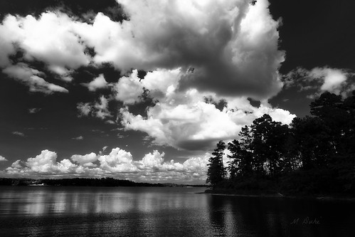 sky blackandwhite lake water clouds louisiana alexander kincaid