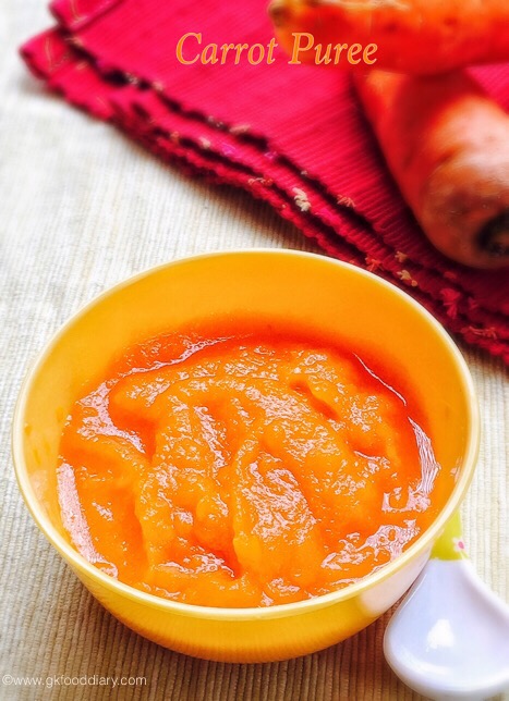 Carrot Puree for Babies, Toddlers and Kids