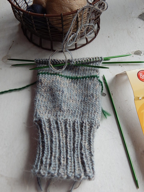 простые носки с пяткой задним числом, описание вязания с пошаговыми фотографиями | ХорошоГромко.ру