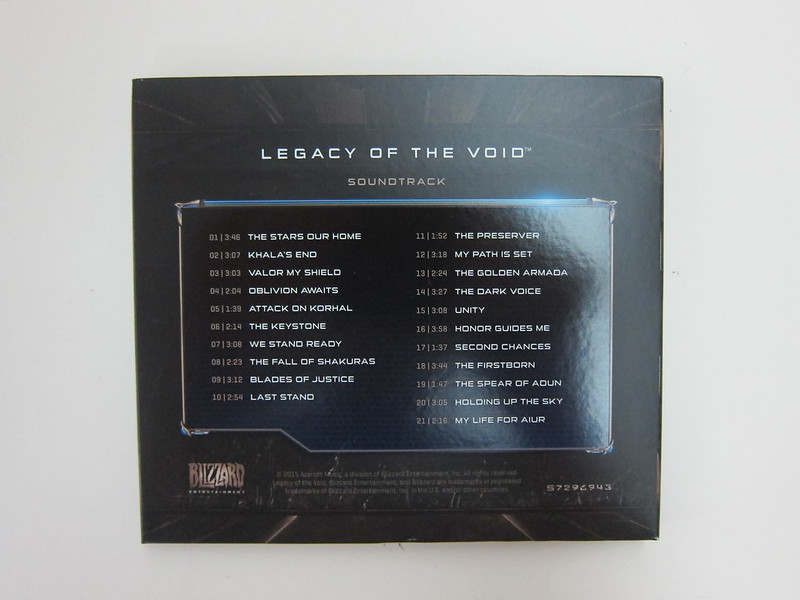 StarCraft 2 – Legacy of the Void – Collector's Edition - Soundtrack Back