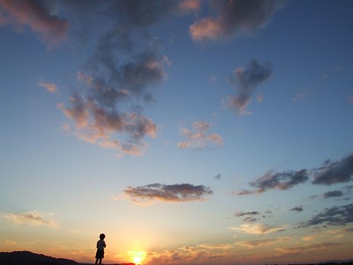 sunset sky cloud silhouette geotagged scenery child 　夕焼け　空 geolat343390117 geolon1347343789