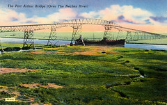 Vintage Postcard, Rainbow Bridge, Port Arthur, Texas