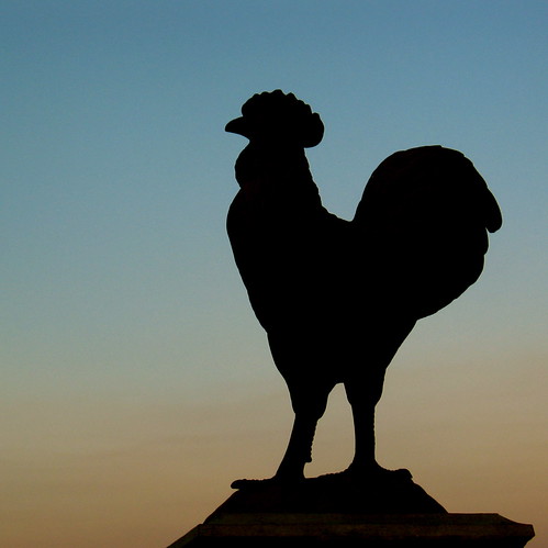 sunset sky rooster statuary ritzville