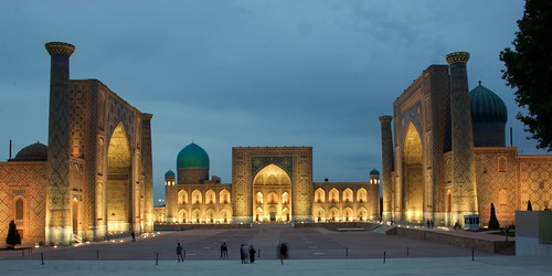 travel viaje art asia arte mosque worldheritagesite silkroad monumentos uzbekistan centralasia samarkand registan islamic islamicart samarqand samarcanda asiacentral rutadelaseda