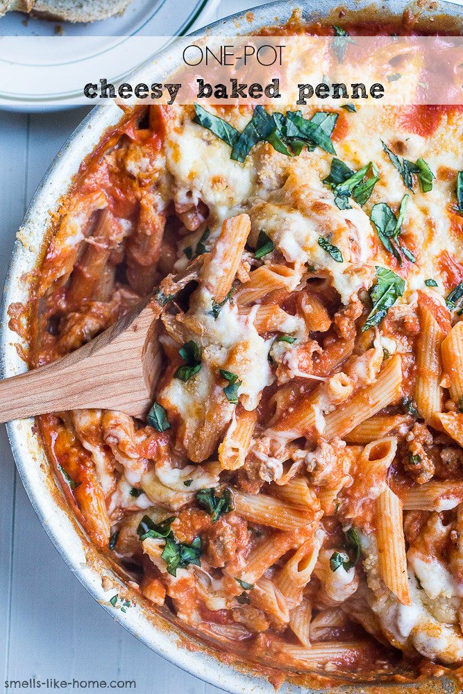 One-Pot Cheesy Baked Penne