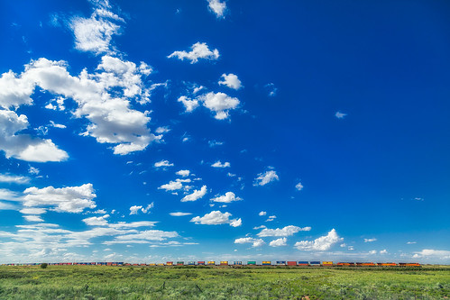 railroad blue sky train canon long wide railway nm plains freight bnsf